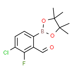 4-Chloro-3-fluoro-2-formylphenylboronic acid pinacol ester Structure