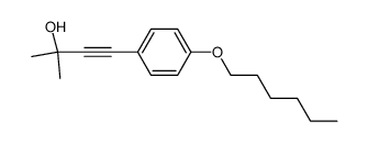 4-(p-hexyloxyphenyl)-2-methyl-3-butyn-2-ol结构式