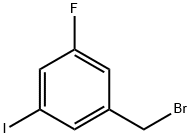 1-(Bromomethyl)-3-fluoro-5-iodobenzene, alpha-Bromo-3-fluoro-5-iodotoluene Structure