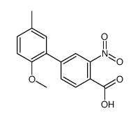 4-(2-methoxy-5-methylphenyl)-2-nitrobenzoic acid结构式