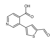 3-(5-formylthiophen-3-yl)pyridine-4-carboxylic acid Structure