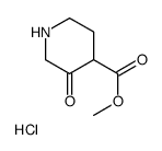 Methyl 3-oxopiperidine-4-carboxylate hydrochloride结构式