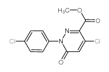 4-氯-1-(4-氯苯基)-6-氧代-1,6-二氢-3-吡嗪羧酸甲酯结构式