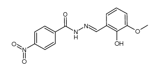 N'-(2-hydroxy-3-methoxybenzylidene)-4-nitrobenzohydrazide结构式