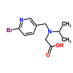 N-[(6-Bromo-3-pyridinyl)methyl]-N-isopropylglycine结构式