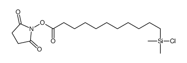 (2,5-dioxopyrrolidin-1-yl) 11-[chloro(dimethyl)silyl]undecanoate结构式