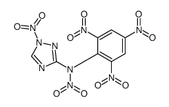 N-(1-nitro-1,2,4-triazol-3-yl)-N-(2,4,6-trinitrophenyl)nitramide结构式