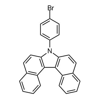 7-(4-溴苯基)-7H-二苯并[c,g]咔唑结构式