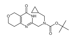 tert-butyl cyclopropylmethyl((4-oxo-4,5,7,8-tetrahydro-3H-pyrano[4,3-d]pyrimidin-2-yl)methyl)carbamate Structure