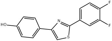 2-(3,4-Difluorophenyl)-4-(4-hydroxyphenyl)thiazole structure