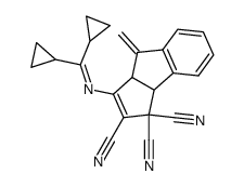 1-((dicyclopropylmethylene)amino)-8-methylene-8,8a-dihydrocyclopenta[a]indene-2,3,3(3aH)-tricarbonitrile Structure