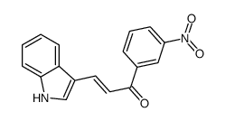 3-(1H-indol-3-yl)-1-(3-nitrophenyl)prop-2-en-1-one结构式