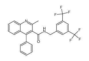 N-[3,5-Bis(trifluoromethyl)benzyl]-2-methyl-4-phenyl-3-quinolinecarboxamide结构式