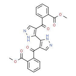 2,2'-[[3,3'-Bi(1H-pyrazole)-4,4'-diyl]dicarbonyl]dibenzoic acid dimethyl ester structure