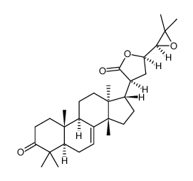 (13α,14β,17α,20S,23R,24S)-24,25-Epoxy-23-hydroxy-3-oxo-5α-lanost-7-en-21-oic acid γ-lactone picture