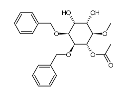 (1S,2S,3S,4R,5S,6R)-2,3-bis(benzyloxy)-4,5-dihydroxy-6-methoxycyclohexyl acetate Structure