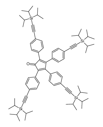 2,3,4,5-tetrakis-[4-(triisopropylsilylethinyl)phenyl]cyclopentadienone Structure