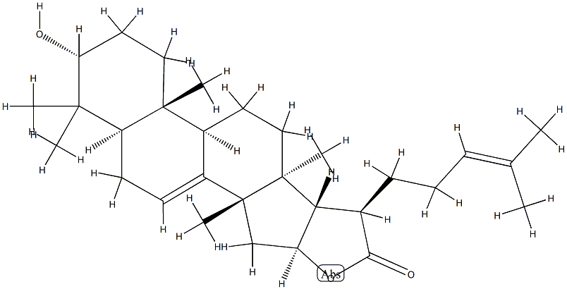 (13α,14β,17α)-3α,16β-Dihydroxy-5α-lanosta-7,24-dien-21-oic acid γ-lactone picture