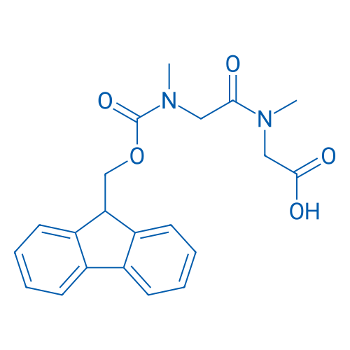 2-(2-((((9H-Fluoren-9-yl)methoxy)carbonyl)(methyl)amino)-N-methylacetamido)acetic acid Structure