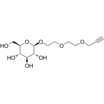 Propargyl-PEG2-beta-D-glucose structure