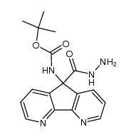 9-tert-butyloxycarbonylamino-4,5-diazafluorene-9-carboxylic acid hydrazide Structure