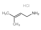 2-Buten-1-amine,3-methyl-, hydrochloride (1:1) structure