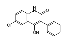 6-chloro-4-hydroxy-3-phenylquinolin-2(1H)-one结构式