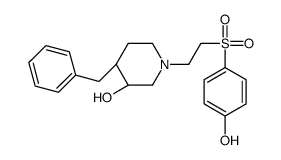 (3S,4S)-4-benzyl-1-[2-(4-hydroxyphenyl)sulfonylethyl]piperidin-3-ol Structure