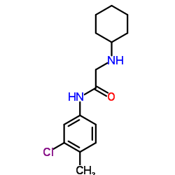 N-(3-CHLORO-4-METHYL-PHENYL)-2-CYCLOHEXYLAMINO-ACETAMIDE结构式