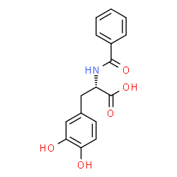 N-Benzoyl-3-hydroxy-L-tyrosine structure