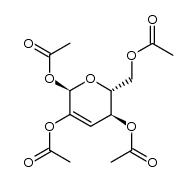 .alpha.-D-erythro-Hex-2-enopyranose, 3-deoxy-, tetraacetate structure