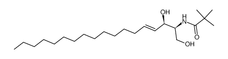 N-((2S,3R,4E)-1,3-dihydroxyoctadec-4-en-2yl)pivalamide Structure