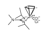 [(η5-C5H5)(η2-(i-PrN)2C(NMe2))ZrCl2]结构式