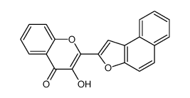 2-benzo[e][1]benzofuran-2-yl-3-hydroxychromen-4-one Structure