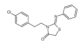 3-[2-(4-chlorophenyl)ethyl]-2-phenylimino-1,3-thiazolidin-4-one Structure