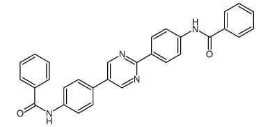 N-[4-[2-(4-benzamidophenyl)pyrimidin-5-yl]phenyl]benzamide Structure