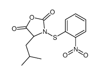 (4S)-4-(2-methylpropyl)-3-(2-nitrophenyl)sulfanyl-1,3-oxazolidine-2,5-dione结构式