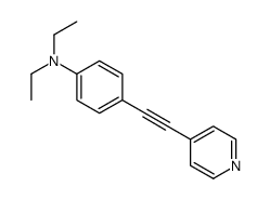 N,N-diethyl-4-(2-pyridin-4-ylethynyl)aniline结构式