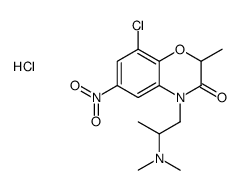 1-(8-chloro-2-methyl-6-nitro-3-oxo-1,4-benzoxazin-4-yl)propan-2-yl-dimethylazanium,chloride Structure