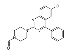 4-(6-chloro-4-phenyl-quinazolin-2-yl)piperazine-1-carbaldehyde结构式