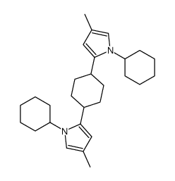 1-cyclohexyl-2-[4-(1-cyclohexyl-4-methylpyrrol-2-yl)cyclohexyl]-4-methylpyrrole Structure