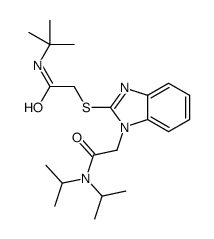 1H-Benzimidazole-1-acetamide,2-[[2-[(1,1-dimethylethyl)amino]-2-oxoethyl]thio]-N,N-bis(1-methylethyl)-(9CI)结构式