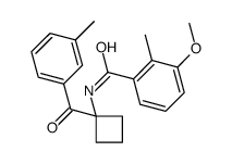 3-methoxy-2-methyl-N-[1-(3-methylbenzoyl)cyclobutyl]benzamide Structure