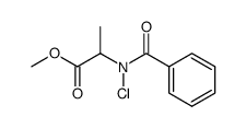 methylN-benzoyl-N-chloroalaninate Structure