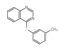 Quinazoline,4-[(3-methylphenyl)thio]- structure