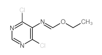 Methanimidic acid, N-(4,6-dichloro-5-pyrimidinyl)-, ethylester Structure