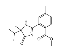 Benzoic acid, 2-(4,5-dihydro-4-methyl-4-(1-methylethyl)-5-oxo-1H-imida zol-2-yl)-4-methyl-, methyl ester structure