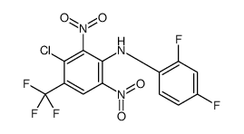 3-chloro-N-(2,4-difluorophenyl)-2,6-dinitro-4-(trifluoromethyl)aniline结构式