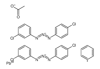 [bis(3-chloro-N-[(4-chlorophenyl)diazenyl]anilino)-phenylplumbyl] acetate结构式