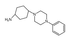 trans-4-(4-Phenyl-1-piperazinyl)cyclohexanamine结构式